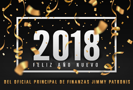 Feliz Año Nuevo 2018 del Oficial Principal de Finanzas Patronis